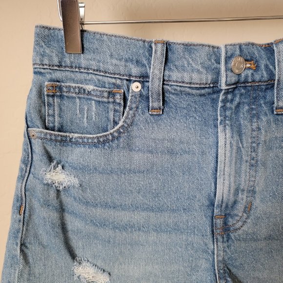 Madewell The Perfect Jean Short Distressed Denim Shorts - Picture 3 of 16
